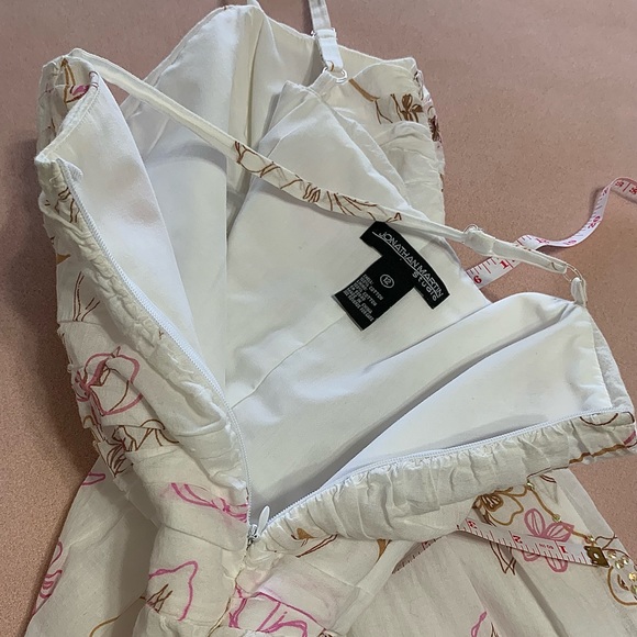 Jonathan Martin Studios Summer Dress Cute Floral Pattern with Shimmer 12 - Picture 5 of 11